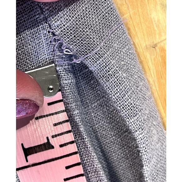 Vtg 90s Positive Attitude Linen Midi Dress Vest Set 1X Floral Embroidered Pearls - Picture 13 of 16